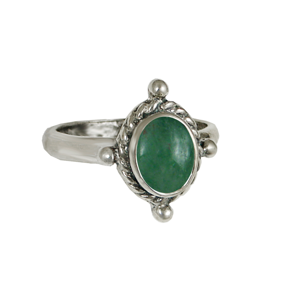 Sterling Silver Ring With Jade Size 7 Sterling Silver Ring With Jade Size 7